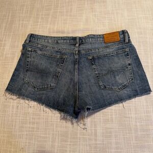 Lucky Brand The Cut Off Distressed Denim Shorts Medium Blue Womens Size 12 31